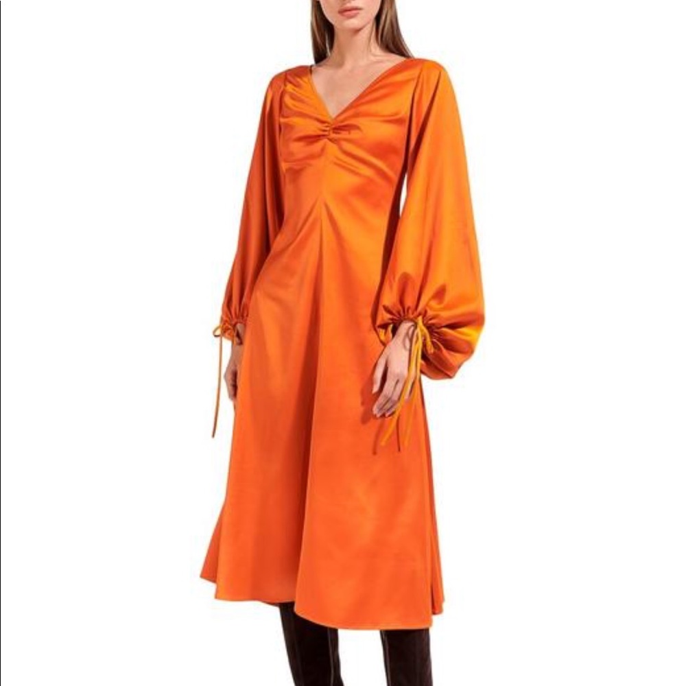 Staud orange maxi dress. Size XS(O), worn once.